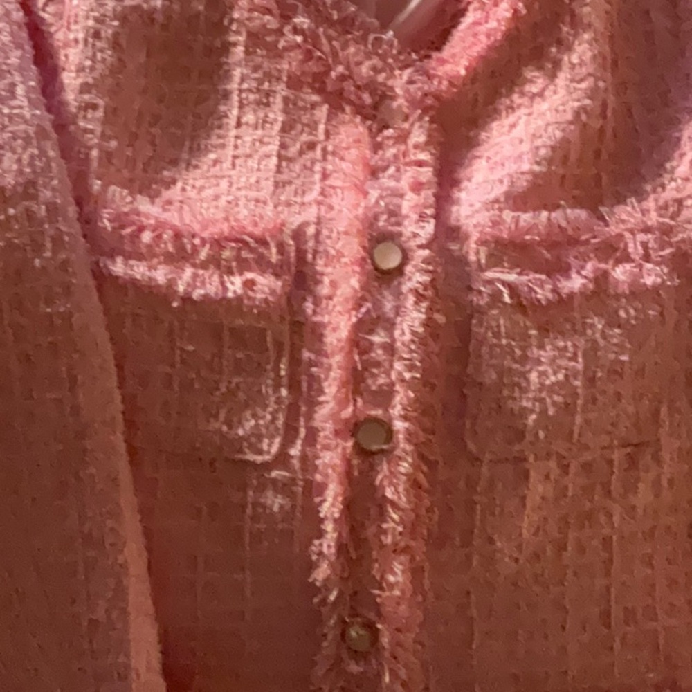 Chic Pink Textured Jacket - Picture 2 of 8
